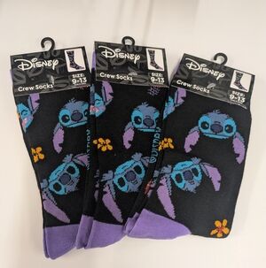 Disney's Lilo & Stitch Adult Crew Socks - 3 For $20